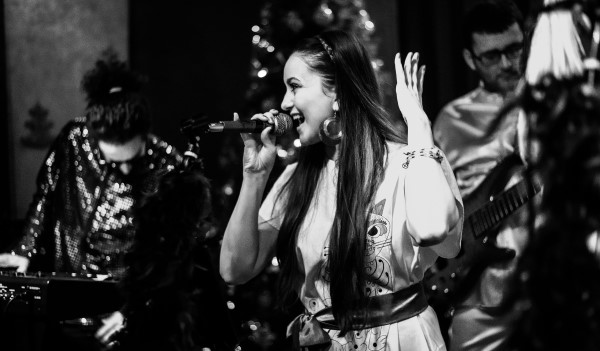 Female Stage Singer with Band